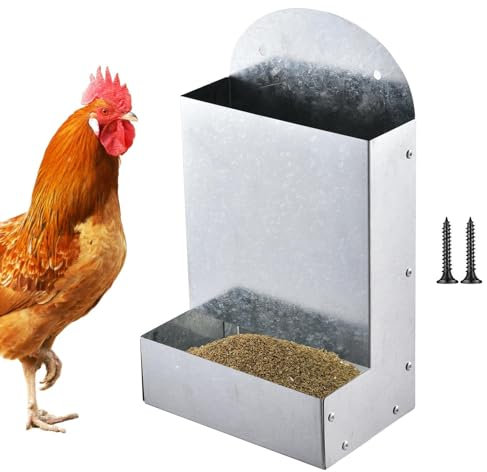 Chicken Grit Dispenser - Portable Large Coop Grit Dispnser | Metal Feeding Automatic Chcken Feeder | Oyster Shell Feder for Chickens, Chicken Coop Accessories