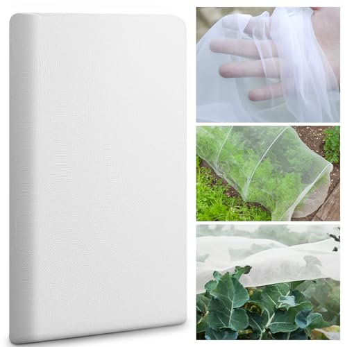 AOOWU 3x6M Gemüsenetz Insektenschutznetz Feinmaschig Insektennetz Vogelschutznetz Garten Gemüsebeet Schutznetz Gartennetz Pflanzennetz für Pflanzen Gemüse Blumen Garten Obstgarten (Weiß)