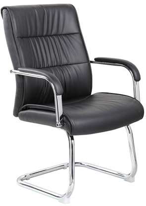 ARCHIMEDE e9249gk Los Angeles Sessel Besucherstuhl, Kunstleder, Schwarz, 59 x 66 x 98 cm