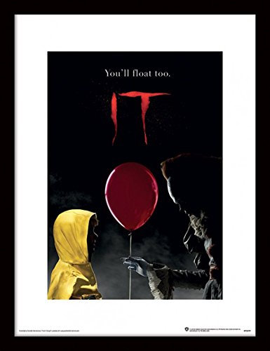1art1 Es Poster Pennywise Und Georgie Gerahmtes Bild Mit Edlem Passepartout | Wand-Bilder | Im Bilderrahmen 40x30 cm