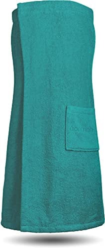 normani Saunakilt Saunatuch für Damen 100% Bio Baumwolle mit praktischem Schnellverschluss Oeko-Tex® 100 Farbe Petrol