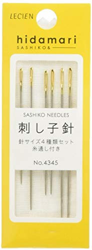 Sashiko Sticknadel-Set mit 6 Sticknadeln & Einfädler Hodamari Cosmo Made in Japan