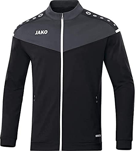 JAKO Unisex Kinder Champ 2.0 Polyesterjacke, schwarz/anthrazit, 140 EU