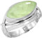 Jeweloporium 925 Sterling Silber Ringe für Frauen Größe 66(21.0) Grün Echt Prehnit mit Stein Jahrgang Silber Ringe Engagement Geschenk Solitär Schmuck