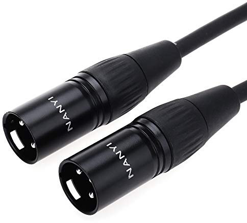 NANYI XLR Male to Male Mic Cable - 16 Feet, DMX Patch Cord with Oxygen-Free Copper
