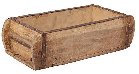 LEBENSwohnART Ziegelform BATA-1 mit Metallbeschlägen Box Kiste Aufbewahrung Wandregal Unikat