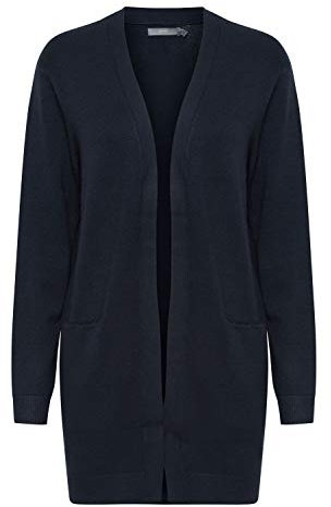b.young BYNONINA Damen Lange Strickjacke Feinstrick Cardigan Longstrickjacke, Größe:XS, Farbe:Copenhagen Night (80466)
