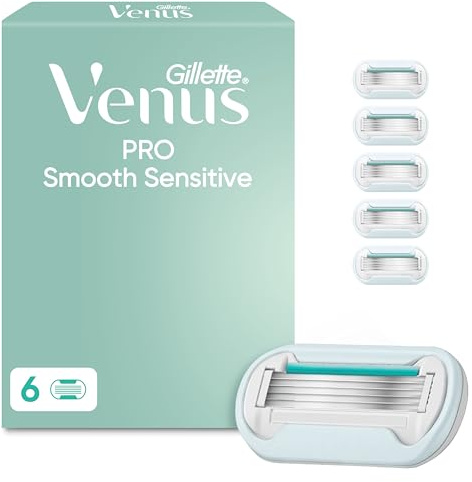 Gillette Venus Deluxe Smooth Sensitive Damen-Rasierklingen-Nachfüllpackungen, 5 Klingen für eine länger anhaltende glatte Rasur