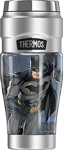 Batman Batman Batcave Gobelet de voyage isotherme en acier inoxydable à double paroi 473 ml