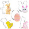 Easter Cookie Cutter Set - 5 Piece Stainless Steel Cookie Cutters - Egg, Carrot, Bunny, Chick and Butterfly for for Kids Holiday Celebration.