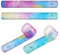 Abeillo 2 Stück Flexibles Lineal, Regenbogen-Farbverlauf Farbe Lineal 30cm mit Zoll und Zentimetereinteilung für Schule Büro/Kinder und Erwachsene
