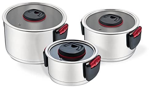 Maestro MR-3530-6 Lot de 6 pots avec poignées pliantes