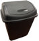 STORM TRADING GROUP 50L Black Swing Bin Waste Rubbish Recycling Flip Top Dustbin For Home Kitchen Office Bin (2)