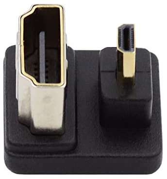 CY Câble 4K 360 degrés vers le bas en forme de U coudé vers le bas Micro HDMI 1.4 mâle vers HDMI femelle