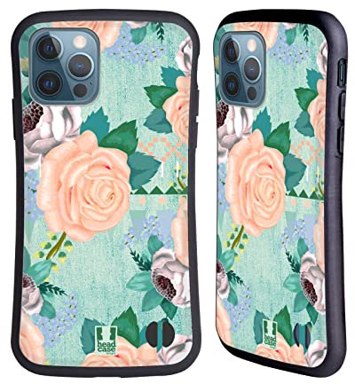 Head Case Designs Rosa Tenue Boccioli Estivi Cover Ibrida Compatibile con Apple iPhone 12 / iPhone 12 PRO