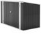 XEMQENER Lockable Garden Storage Shed, Outdoor Bike Shed with Door and Roof, Metal Galvanized Steel Pent Tool Storage Sheds for Bikes, Garbage Bins, Black (D105x W210x H130cm)