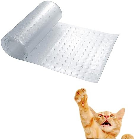 PAWEN - Cat Carpet Protector for Pets, Plastic Carpet Protector, Plastic Scratch Mat, Anti Scratch Vinyl Rug for Cats, Runner to Protect Carpet, Carpets Cover, Cat Scratching Guard Carpet 8.2 Ft