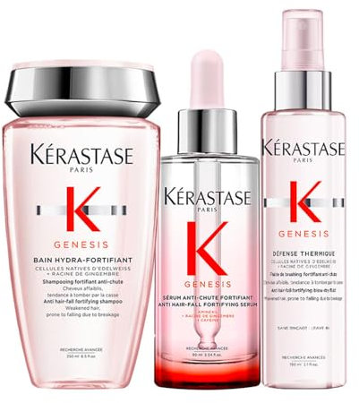 Kerastase Genesis Bain Hydra-Fortifiant 250ml Serum Anti-Chute Fortifiant 90ml Defense Thermique 150