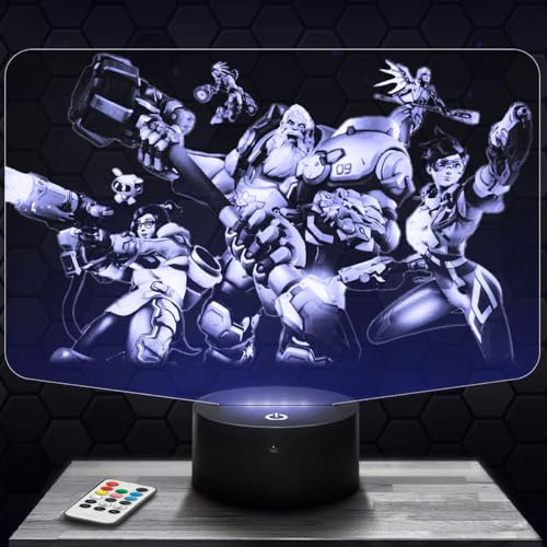 Lampe Overwa deko Zimmer Junge Lampe 3D Overwaobjekt Gaming Gamer Videospiele Geschenk gedämpftes Licht Nachtlicht deko Büro. Eigenartig Geschenk Weihnachten Teenager