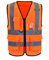 AYKRM 4XL 5XL ORANGE Sicherheitsweste Warnweste Reflektierendes WarnschutzWeste Warnweste mit Reflektorstreifen mit Reißverschluss und Taschen Arbeitsweste