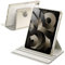 JETech Funda Giratoria para iPad Air 11 Pulgadas M3/M2 (2025/2024), iPad Air 5/4 (2022/2020 Modelo) con Soporte para Pencil, Carcasa Soporte Rotación de 360 Grados (Blanco Estrella)