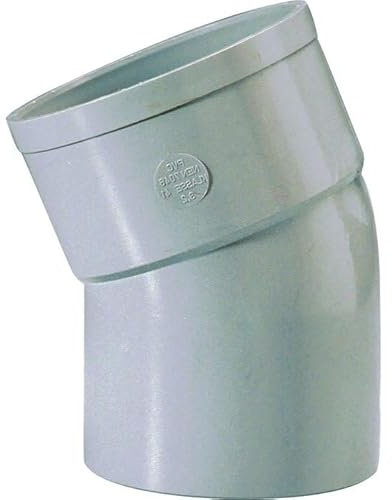 Raccord PVC gris coudé 22°30 - diamètre 40 mm - Simple emboîture - Girpi