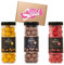 Nordthy - Juego de 3 bolas de regaliz (3 x 300 g, regaliz gourmet con fruta de la pasión, frambuesa y sabor a caramelo salado)