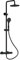 Balterley Round Thermostatic Shower Kit with Fixed Head & Adjustable Handset - Matt Black