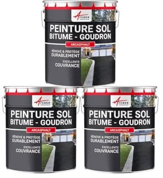 Vernice bituminosa - vernice per asfalto: Resina per pavimenti per asfalto, catrame, conglomerato - ARCASPHALT - Nero - ARCANE INDUSTRIES