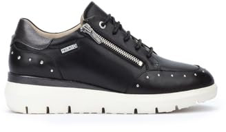 Pikolinos Deportivos en Cuero Rueda para Señora Color Black