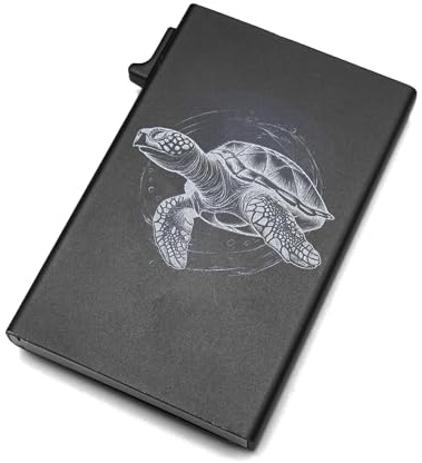 Pop-up Geldbörse mit individueller Fotogravur oder Textgravur- Schlankes Kartenetui mit Münzfach & RFID-Schutz