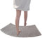 Fan-Shaped Curved Shower Mat,Curved Bath Mat for Corner Shower,Ultra Microfiber Soft Non Slip Curved Bath Mat,Strong Water Absorbent Bathroom Rug,Machine Washable(Grey)