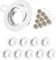 EDISHINE 10 Pack GU10 Downlights for Ceiling, Round Brushed Metal Frame, Recessed Spotlights Fitting, GU10 Light Mounting Frame Trim Ring, 90mm Bulb Halogen Light Fitting White