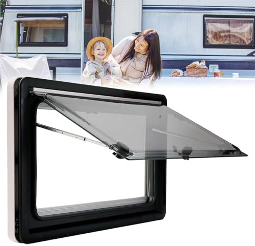 KYZTMHC RV Window for Motorhome Sliding window with max opening angle 65° Ventilation window with integrated mosquito net for motorhome, caravan, van(1100 * 550mm)