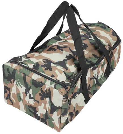 OVAQUIXI Fishing Tackle Bag, Water Proof Fishing Bait Boat Storage Bag, 1000D Oxford Cloth Tackle Carry Case Universal for Most Bait Boats, Double Zipper Closure, 24 x 12 x 8in (Camouflage)