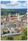 ARTLAND Wanddeko Leinwand Bilder Wandbild 60x90 cm Sommer Donau Inn Fluss Dom St. Stephan Altstadt Passau Bayern U5IG