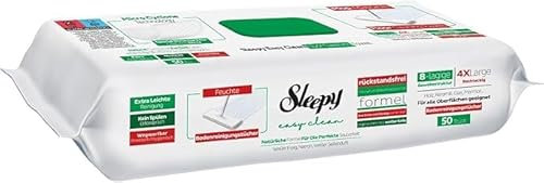 Sleepy Easy Clean MOP Disposable_Floor Cleaning Towel, 50 Mop Compatible Towel (Wipes) (White Soap)