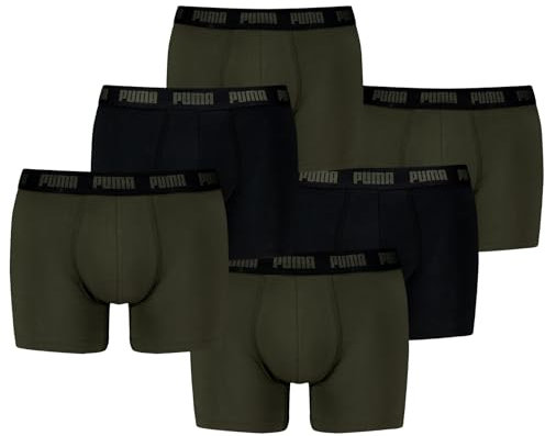 PUMA Herren Boxershorts Everyday Promo im 6erPack (XXL, 003-Forest)