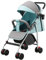 Poussette 3 en 1, Poussette Canne, Trio, Poussette Bebe, Landau Bébé, Accessoires, Adaptateurs Universels, Grandes Roues, 25kg, panier spacieux-C-bleu clair