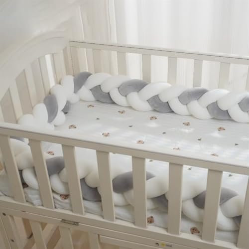 GYCS Bettschlange Geflochten Seitenschläferkissen Baby Geflochtene Nestschlange Babybett Nestchen Knotenkissen Bettumrandung Seitenschläferkissen Knotenkissen Baby,A05,300CM