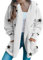 Winterjacke Damen, Fleecejacke Jacke Übergangsjacke Wintermantel Lang Plüschjacke Damen Sherpa Übergangsjacke Regenjacken Für Frauen Winterjacke Große Größen Wendejacke Damen (3-Weiß,XXL)