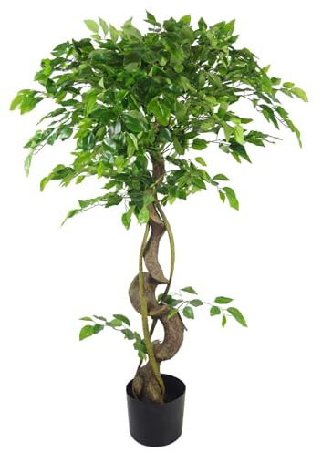 120cm Twisted Trunk Artificial Japanese Fruticosa Style Ficus Tree