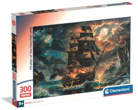 Clementoni Puzzle Pirates of The Haunted Sease 300 Stücke Kindern 9-12 Jahre, Geschenk für Kinder, Puzzle für Kinder, Made in Italy, 21738