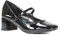 Women's Court Shoes Ladies Mary Jane Low Mid Block Heel Buckle Strap Black Patent Work Evening Party Shoes Size 7