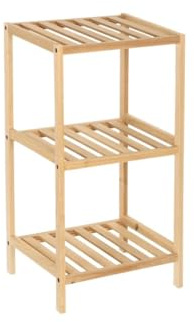 CASASELECCION Estantería con 3 estantes de Madera de Abeto Natural de 35x30x70 cm, Estante Decorativo para almacenaje en Bao, Cocina, salón, Dormitorio, Estilo rústico y Moderno