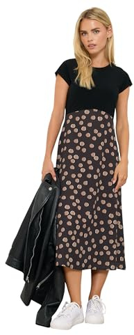 M&Co Petite 2 in 1 Spot Print Midi Dress - Women's