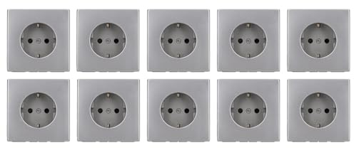 10x JUNG ES1520KI SCHUKO Steckdose Safety Edelstahl Serie LS
