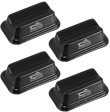 4Pcs Black Plastic Model Ship Cradles with Matte Finish | Supports Heavy Boats, Reduces Glare and Desktop Vibration, Anti-Slip Hold for Tabletop Displays, Homes, Museums