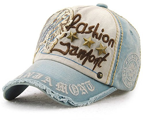 Tioamy Baseball Kappe Basecap Unisex einstellbare Retro Baseball Hut Freizeit Cap modischste Cotton Cap Schreiben Outdoor Hut für Männer und Frauen