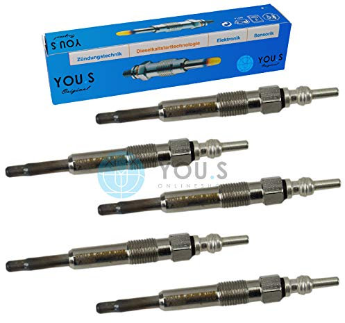 5 Stück YOU.S Orignal Glühkerze Länge: 92,5 mm Spannung: 11,0 V - N10140105